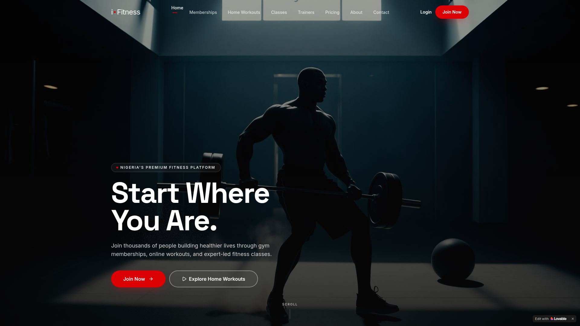 i-Fitness platform live site preview
