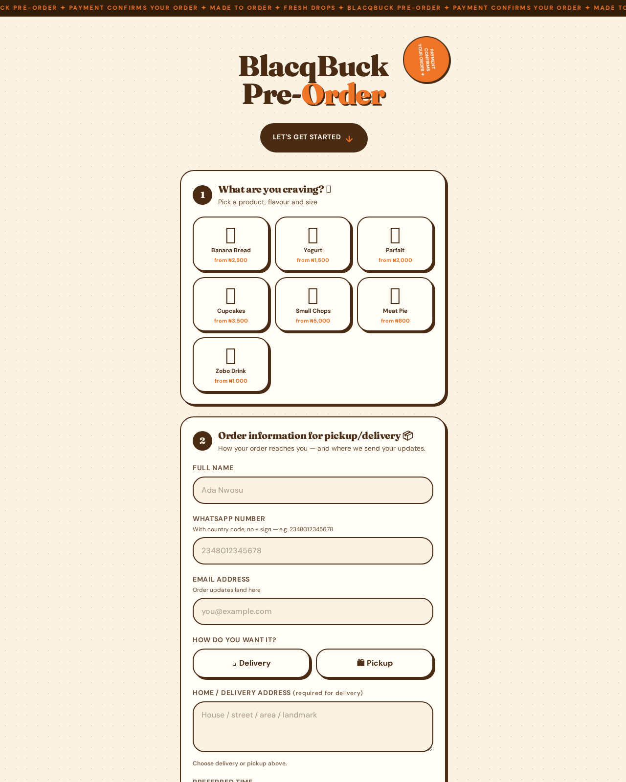 BlacqBuck Pre-Order live site preview
